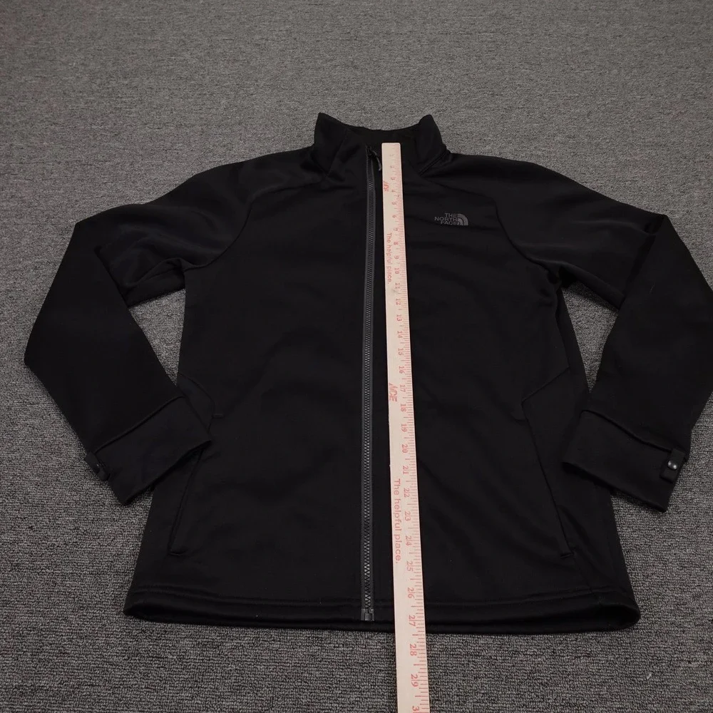 The‎ North Face Jacket Mens Small Black Softshell Full Zip Pockets Windbreaker
